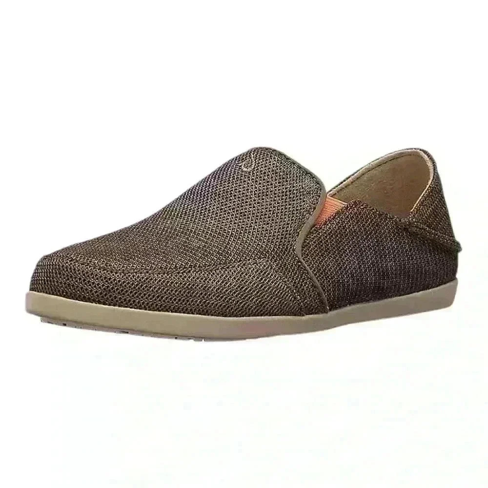 OluKai Women's Waialua Mesh Slip On Comfort Shoes Mustang/Melon Size 9